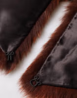 Brown Mink Fur Collar Women Neck Wrap 60cm x 14cm  Scarf 5