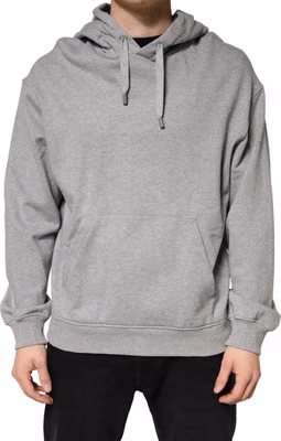 Gray Cotton Hooded Sweatshirt Sweater