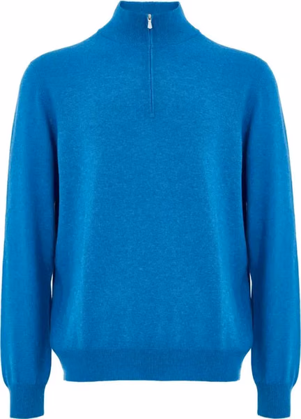 Blue Wool Turtleneck