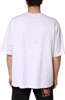 White Cotton Crewneck Short Sleeve T-Shirt 3