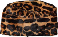 Brown Leopard Fur Women Bucket Capello Hat 2