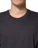 Dark Grey Cotton Crewneck Short Sleeve 4
