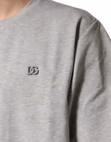 Grey Cotton Crewneck Short Sleeve T-Shirt 5