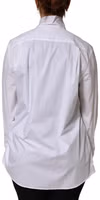 White Cotton Bow Tie Long Sleeves Blouse Top 3