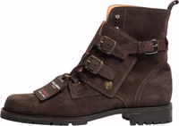 Brown Suede Leather Buckle Ankle Boots Shoes 5