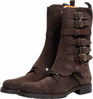 Brown Suede Leather Combat Ankle Boots  Shoes 3
