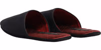Dark Navy Wool Cotton Red Chevron Slippers Shoes 4