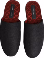 Anthracite Wool Cashmere Quilted Slippers Shoes 2