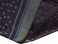 Men Scarf Maroon Patterned Silk Neck Foulard 132cm x 33cm 2