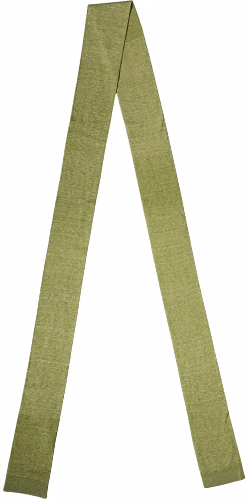 Green Cashmere Knitted Neck Foulard 280cm x11cm Men Scarf