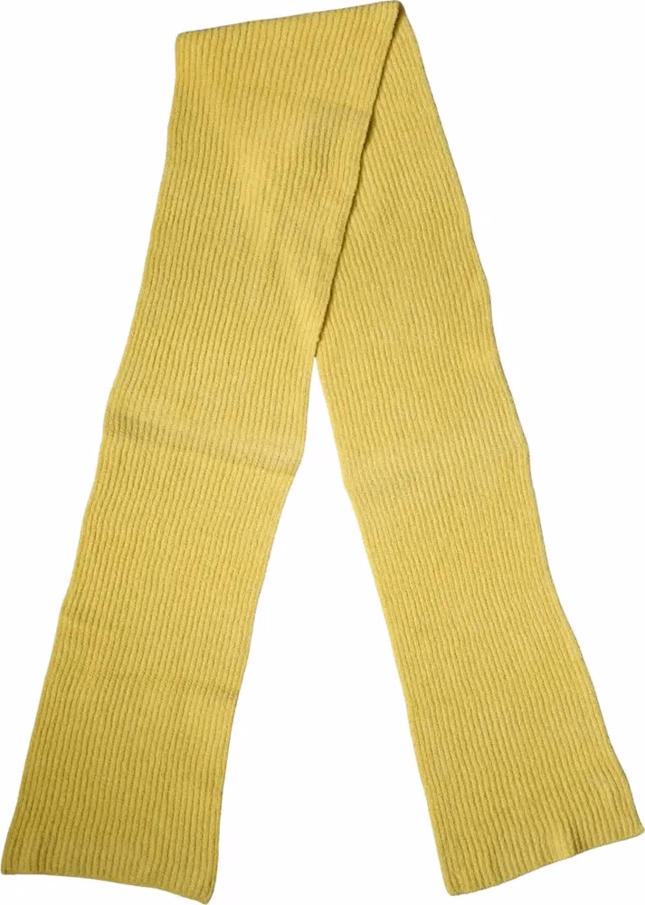 Yellow Cotton Knitted Neck Foulard 270cm x 31cm  Men Scarf