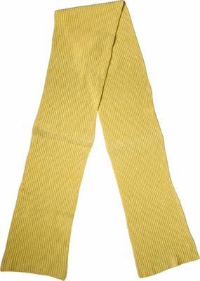 Yellow Cotton Knitted Neck Foulard 270cm x 31cm  Men Scarf