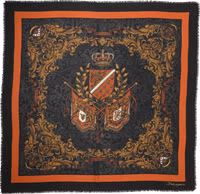 Multicolor Crest Print Cashmere 272cm x 132cm Men Scarf 1
