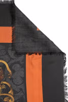 Multicolor Crest Print Cashmere 272cm x 132cm Men Scarf 2