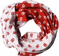 Red White Logo Print Foulard 201cm x 40.5cm  Men Scarf 4