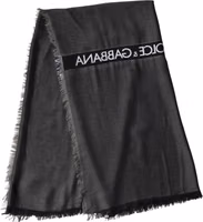 Black Modal Warmer Shawl Fringes 140cm x 134cm Men Scarf 1