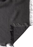 Black Modal Warmer Shawl Fringes 140cm x 134cm Men Scarf 2