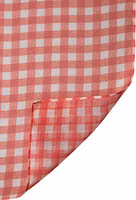White Red Check Silk Wrap Foulard 140cm x 136cm Scarf 2