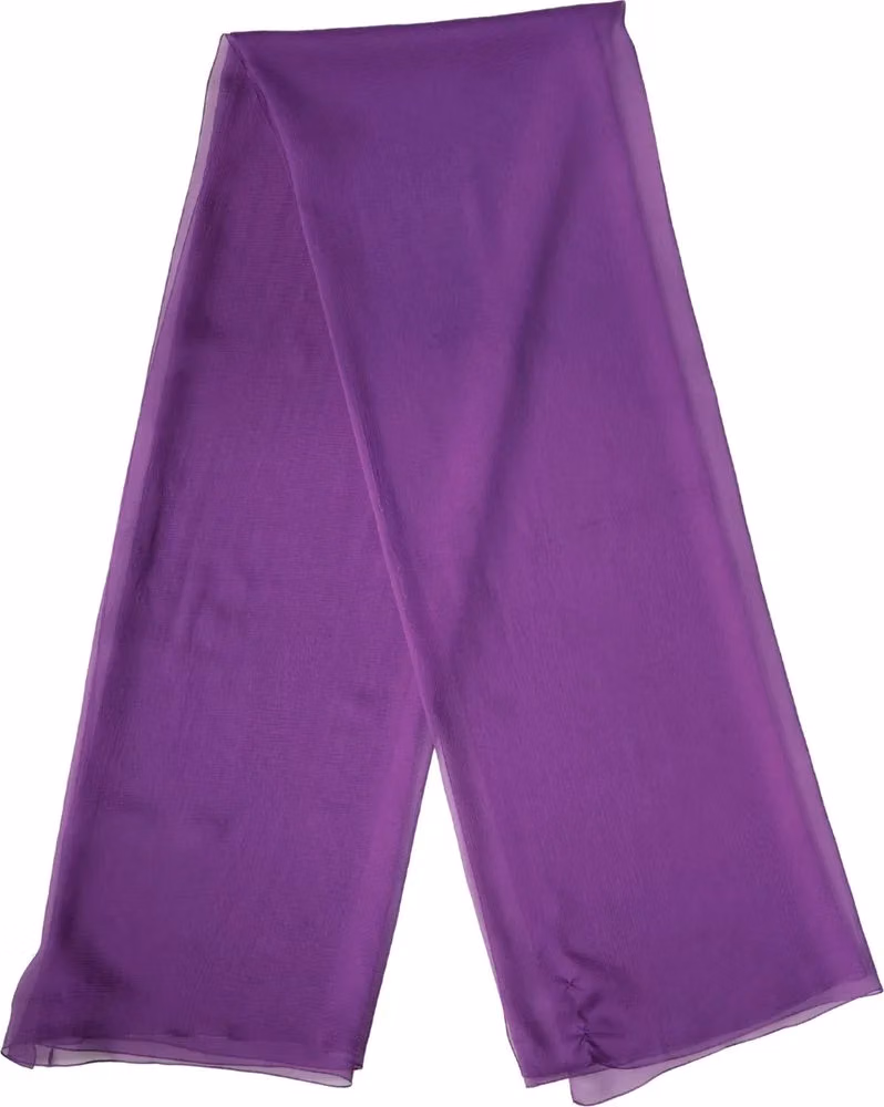 Purple Silk Neck Wrap Shawl Stole 200cm x 134cm Scarf