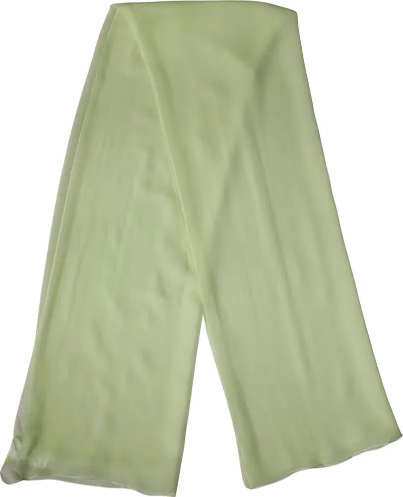 Light Green Silk Neck Wrap Stole 200cm x 134cm Scarf