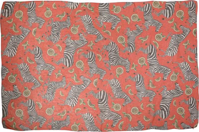 Red Zebra Print Silk Wrap Shawl Stole 200cm x 132cm Scarf