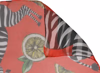 Red Zebra Print Silk Wrap Shawl Stole 200cm x 132cm Scarf 2