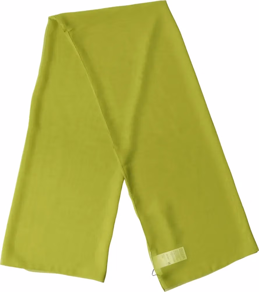 Yellow Green Neck Wrap Shawl Foulard 131cm x 99.5cm Scarf