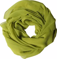 Yellow Green Neck Wrap Shawl Foulard 131cm x 99.5cm Scarf 4