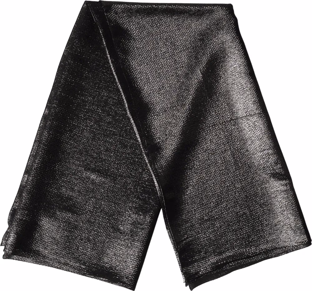 Black Silk Square Wrap Shawl Foulard 122cm x 120cm  Scarf