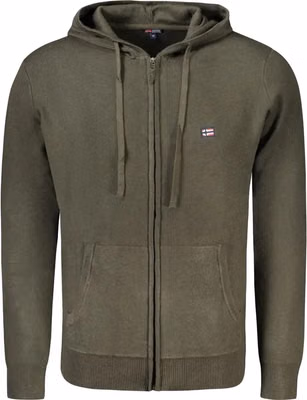 Green Polyamide Men Cardigan