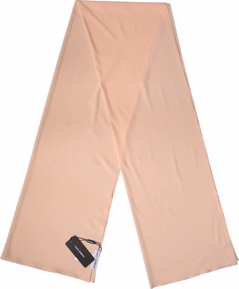 Peach Silk Neck Wrap Shawl Women Stole 200cm x 64cm  Scarf