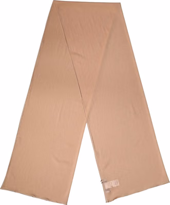 Beige Silk Neck Wrap Shawl Women Stole 200cm x 64cm Scarf