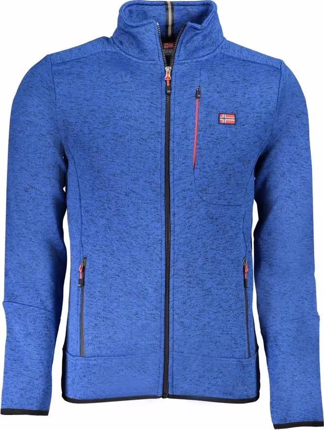 Blu Polyester Men Sweatshirt