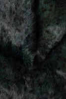 Black Green Stripe Fur Shawl Neck Wrap 180cm x49cm  Scarf 2