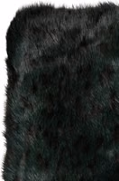 Black Green Stripe Fur Shawl Neck Wrap 180cm x49cm  Scarf 3