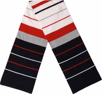 Multicolor Stripes Shawl Neck Wrap 119cm x 20cm  Scarf 1