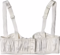 White Silk Satin Underwire Bra Semi Pad Underwear 3