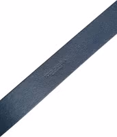 Blue Leather Logo Metal Buckle Men Belt 5