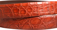 Red Leather Gold Tone Metal Buckle Men Belt 2