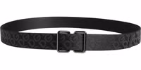 Black Logo Monogram Silver Metal Buckle Belt 2