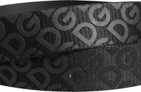 Black Logo Monogram Silver Metal Buckle Belt 4