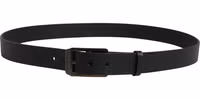 Black Calf Leather Gold Metal Buckle  Belt 2