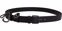 Black Calf Leather Silver Metal Buckle Belt 2