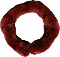 Red Lamb Fur Collar Women Neck Wrap 50cm x 8cm Scarf 4
