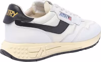 White Leather Low Top Sneakers 3