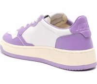 Purple Leather Low Top Sneakers 3