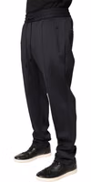 Black Polyester Skinny Jogger Trouser Pants 2