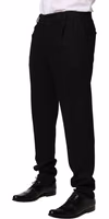 Black Wool Skinny Men Dress Trouser Pants 2