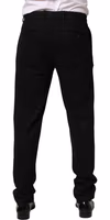 Black Wool Skinny Men Dress Trouser Pants 3