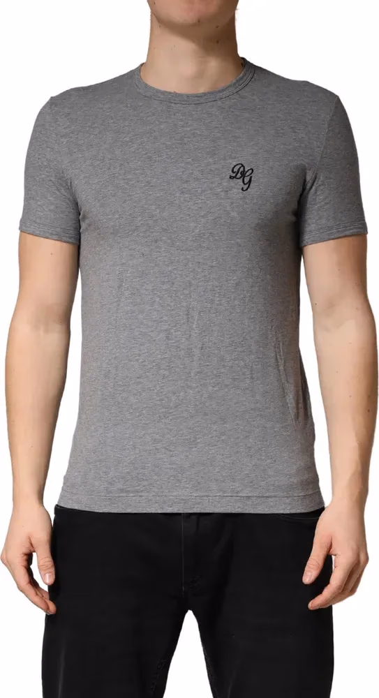 Gray DG Logo Crew Neck Men Underwear T-shirt